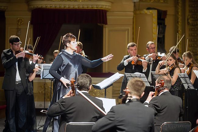 Kyiv, Ukraine: New Era Orchestra performs live at the National Opera House of Ukraine